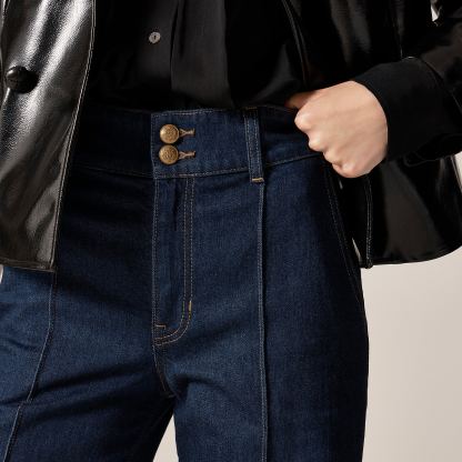 Stacked Buttons Trouser Jean