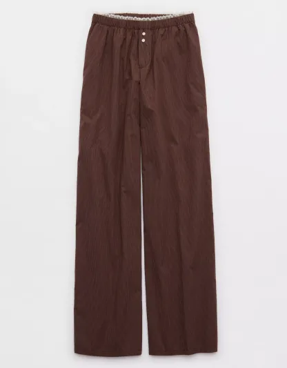 Off-Duty Wide Leg Poplin Trouser PJ(Buy 2 Free Shipping)