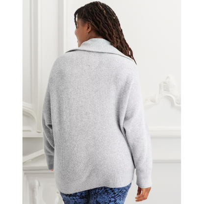Half Zip Waffle Sweater Set(Buy 2 Free Shipping)