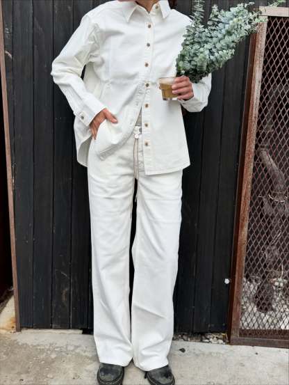 Low Rise Adjustable Wide Leg Jeans 