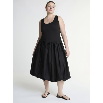 Plus Bubble Hem Midi Dress