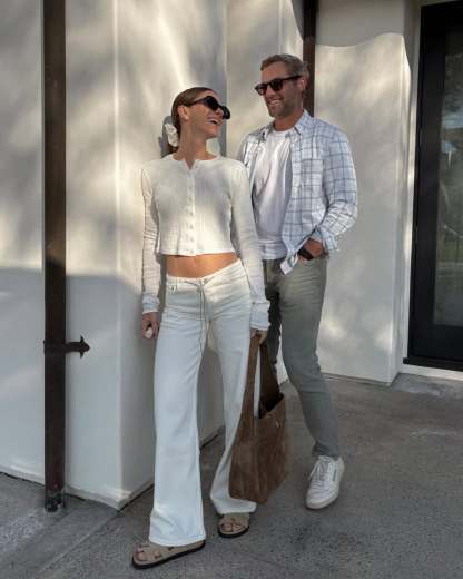 Low Rise Adjustable Wide Leg Jeans 