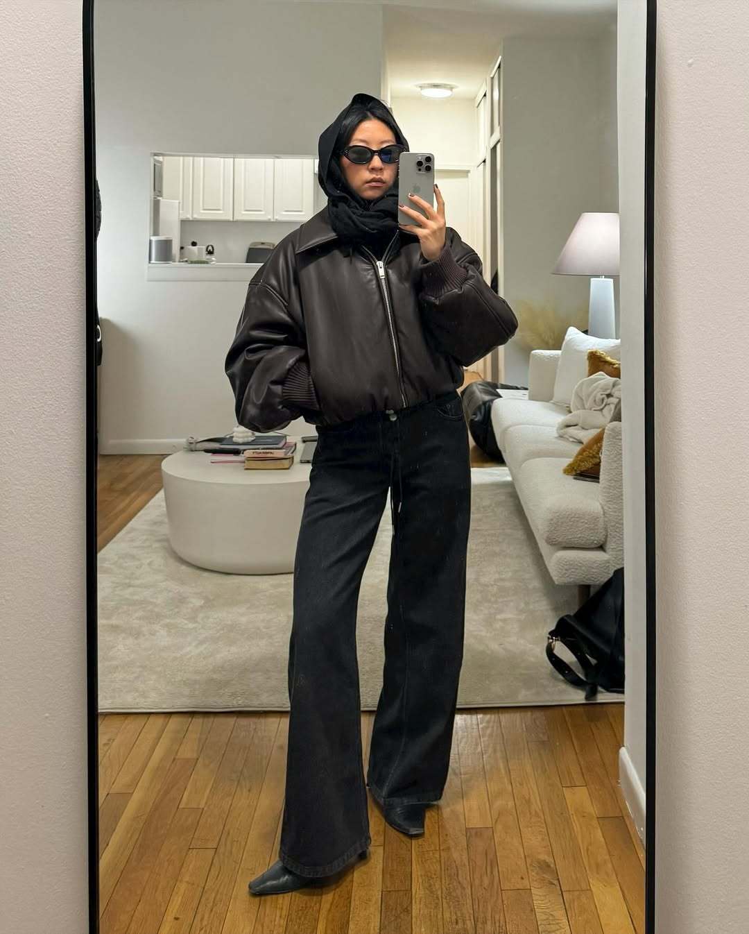 Low Rise Adjustable Wide Leg Jeans 