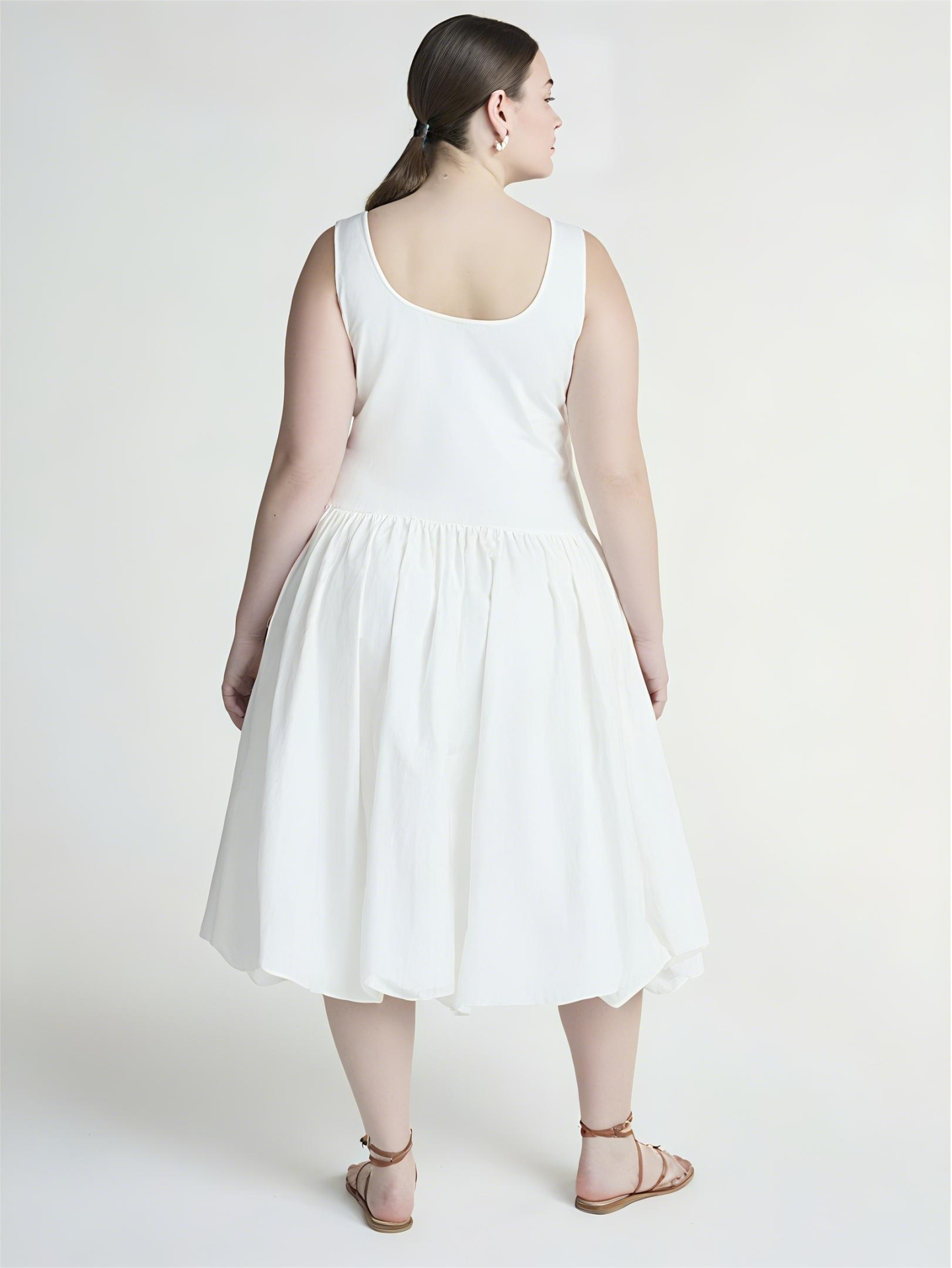 Plus Bubble Hem Midi Dress