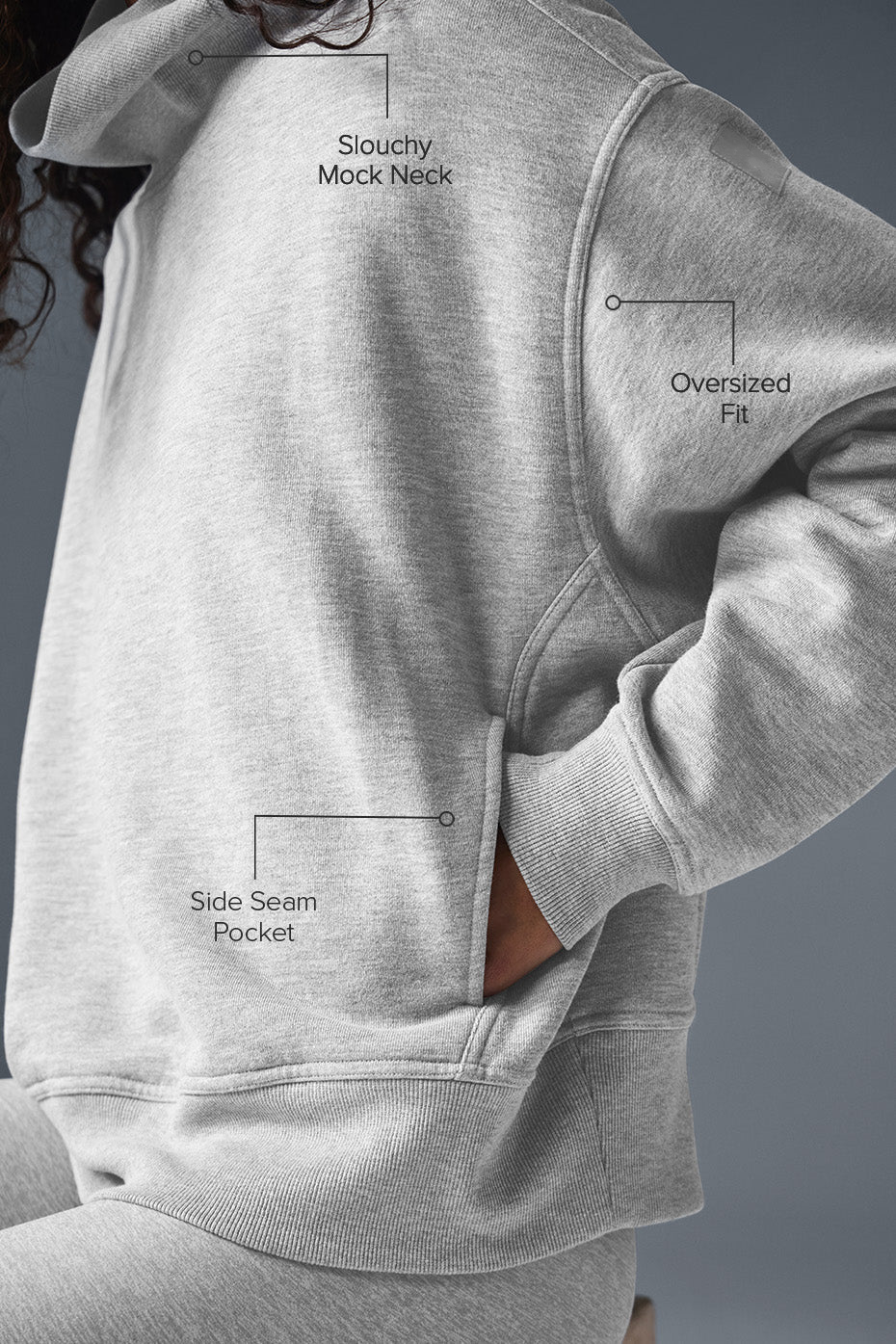 Hazy Mock Neck Pullover(Buy 2 Free Shipping)