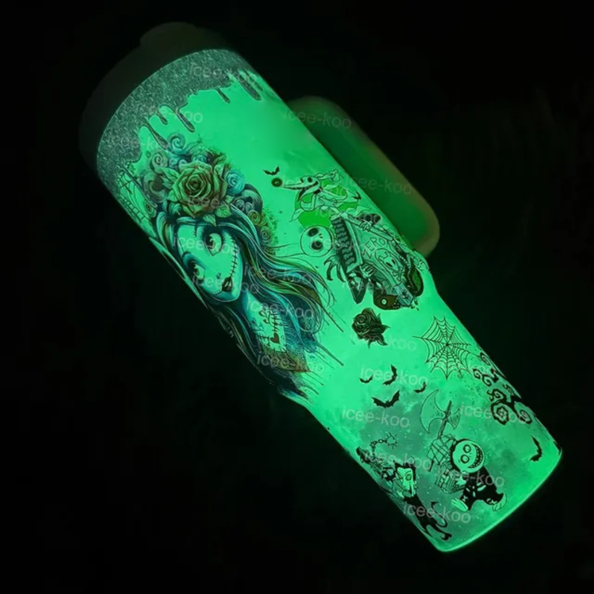 💥 2025 MEGA SALE OFF ️🔥Glow-in-the-dark Sally x Jack Skellington 40oz Tumbler