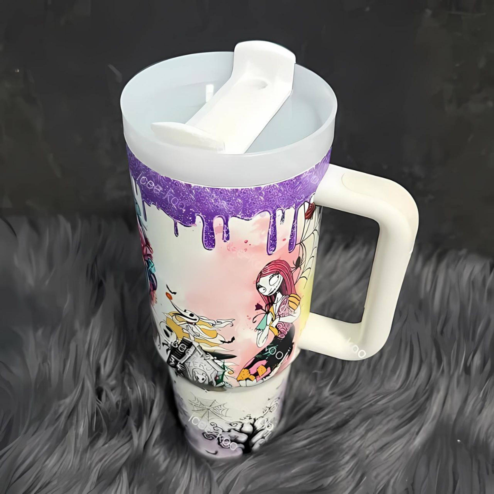 💥 2025 MEGA SALE OFF ️🔥Glow-in-the-dark Sally x Jack Skellington 40oz Tumbler