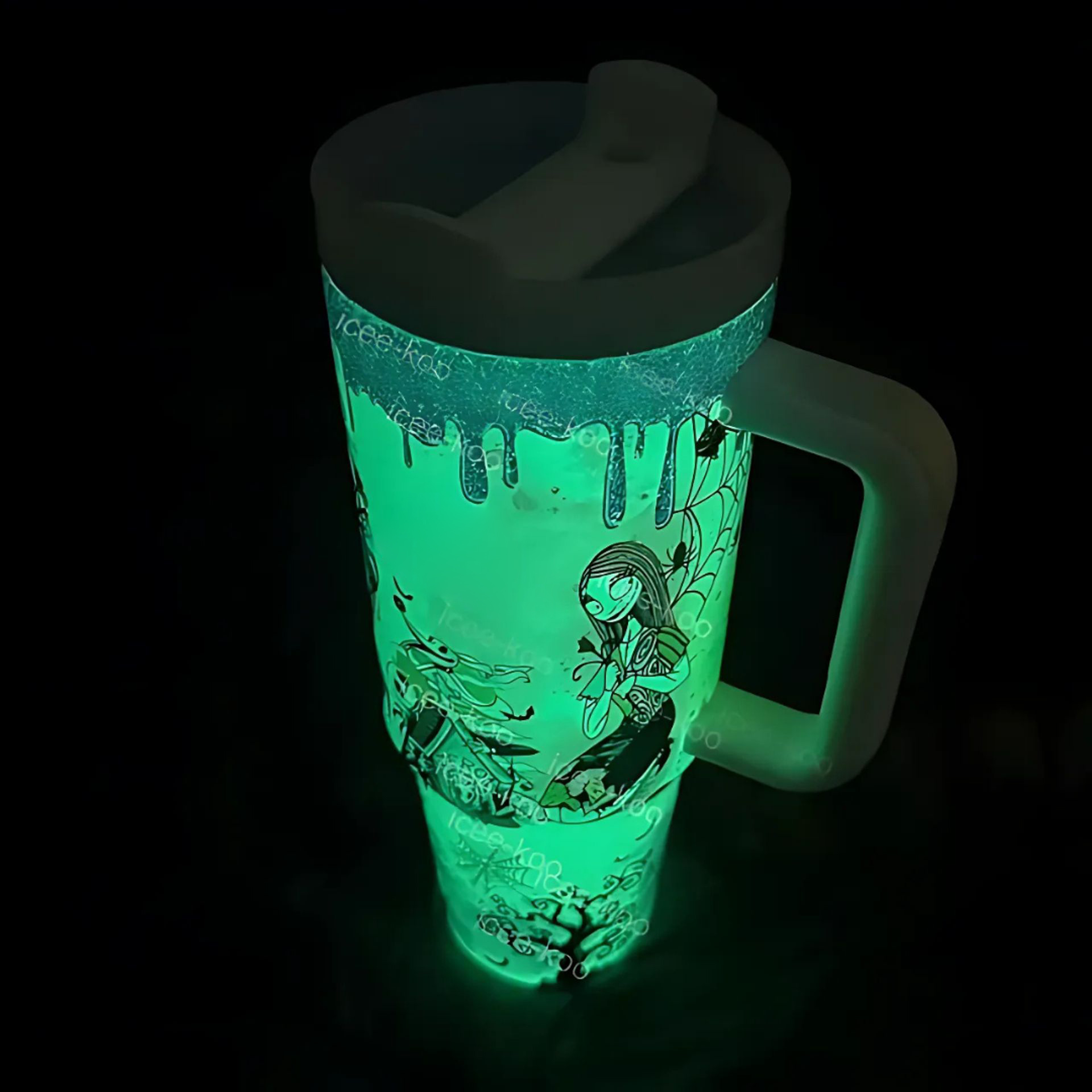 💥 2025 MEGA SALE OFF ️🔥Glow-in-the-dark Sally x Jack Skellington 40oz Tumbler