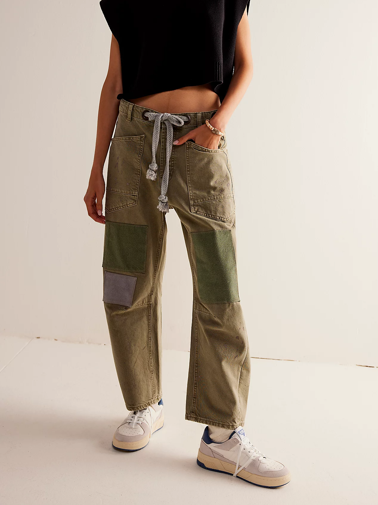 Moxie Printed Low-Slung Barrel Jeans (BUY 2 FREE SHIPPING)