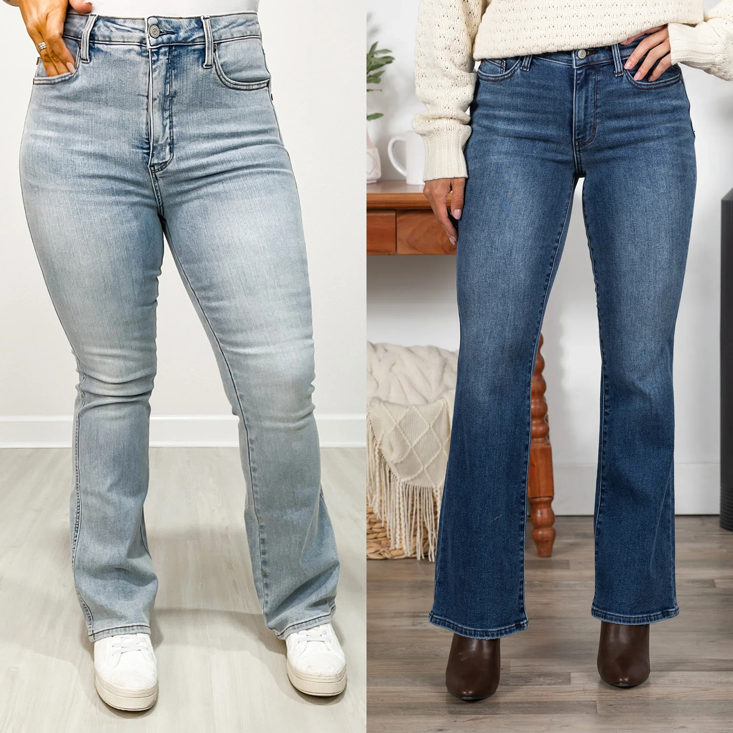 High Rise Tummy Control Multiple Inseam Bootcut Jeans (Buy 2 Free Shipping)