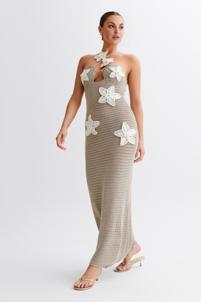 KYLA Floral Crochet Maxi Dress(BUY 2 FREE SHIPPING)