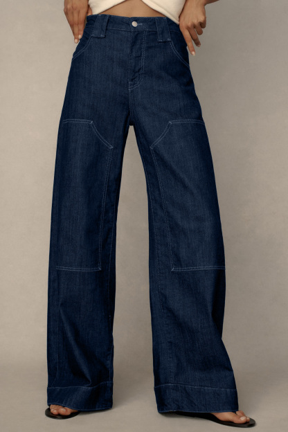 Puddle Curve Low-Rise Tapered Jeans(BUY 2 FREE SHIPPING)