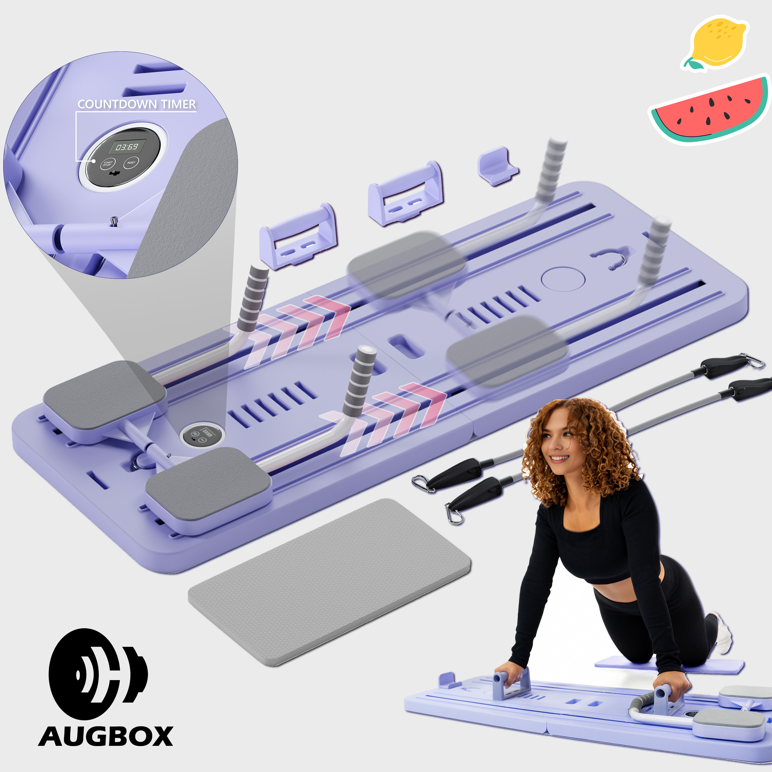 AUGBOX Multi-functional Pilates & Abdominal Board 8-in-1 Exercise Board