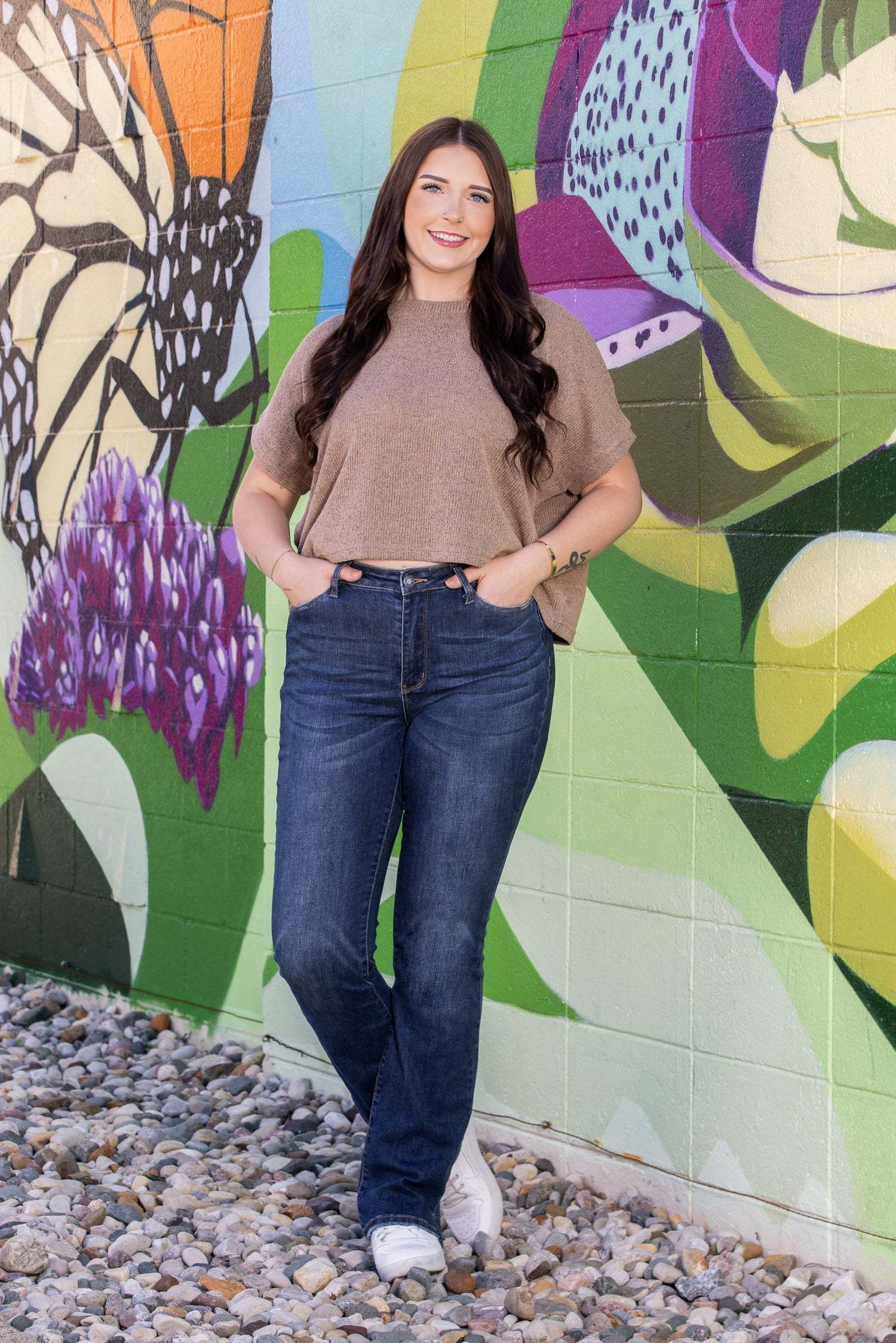 One For You, Me, And Her High-Rise Slim Fit Bootcut Denim(BUY 2 FREE SHIPPING)