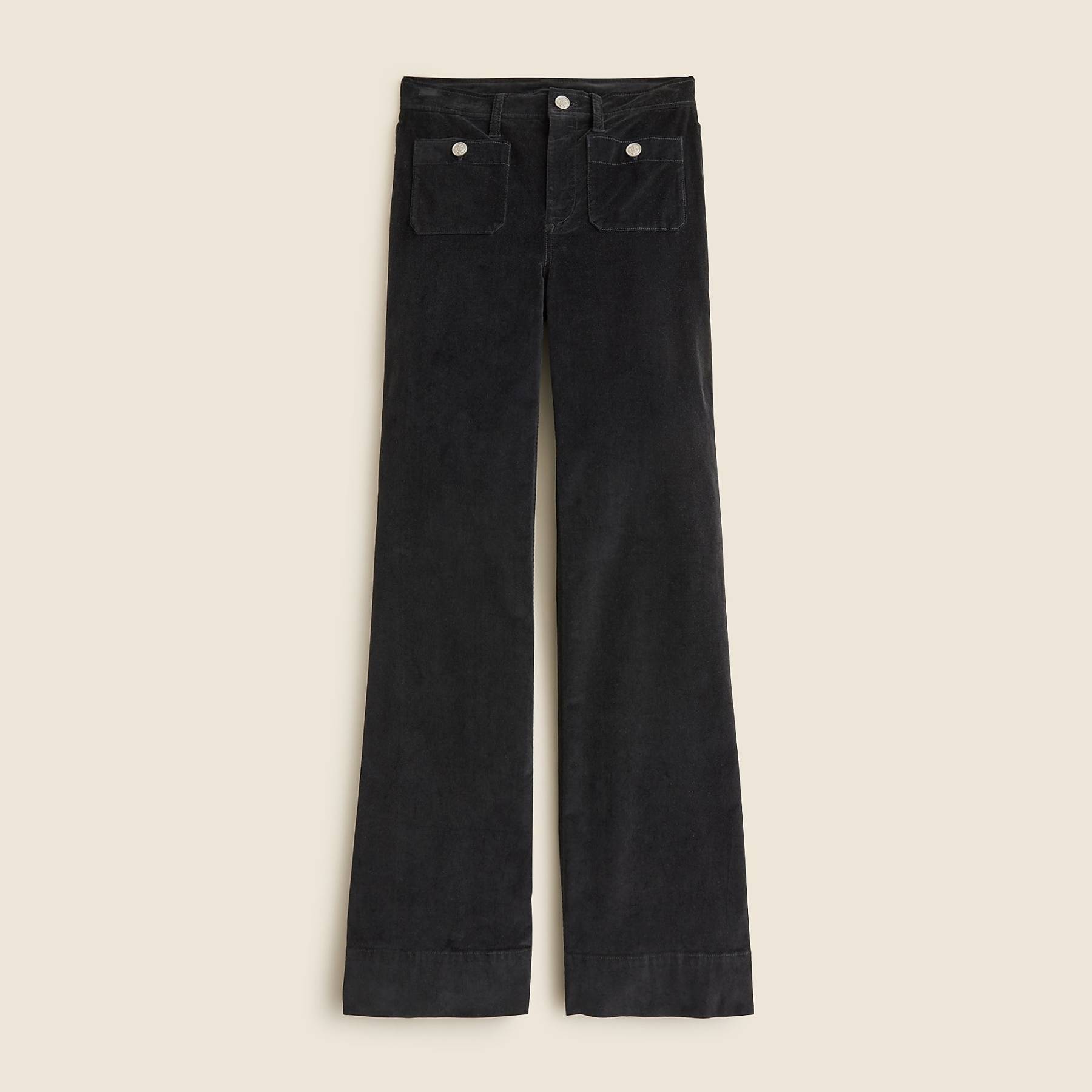 Wide Leg Velvet Sailor Trouser (Buy 2 Free Shipping)