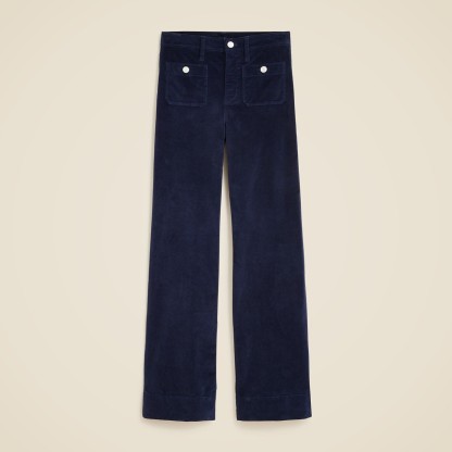 Wide Leg Velvet Sailor Trouser (Buy 2 Free Shipping)