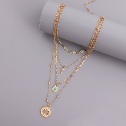 Boho - Chic Layered Gold Necklaces