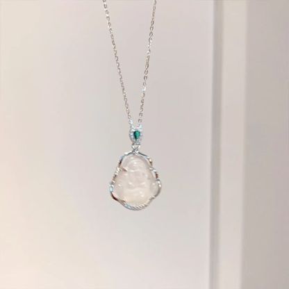 Serene Buddha - Inspired Jade Necklace