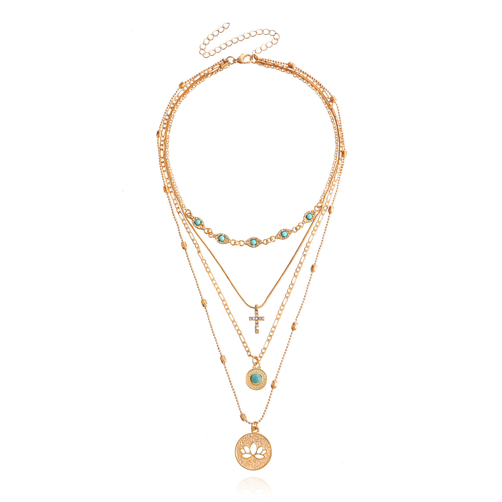 Boho - Chic Layered Gold Necklaces