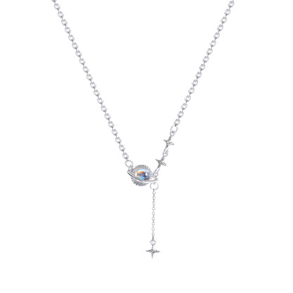 Celestial Planet Silver Necklace