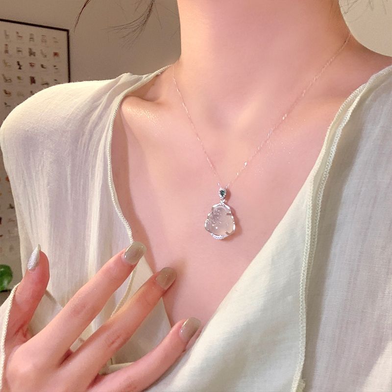 Serene Buddha - Inspired Jade Necklace