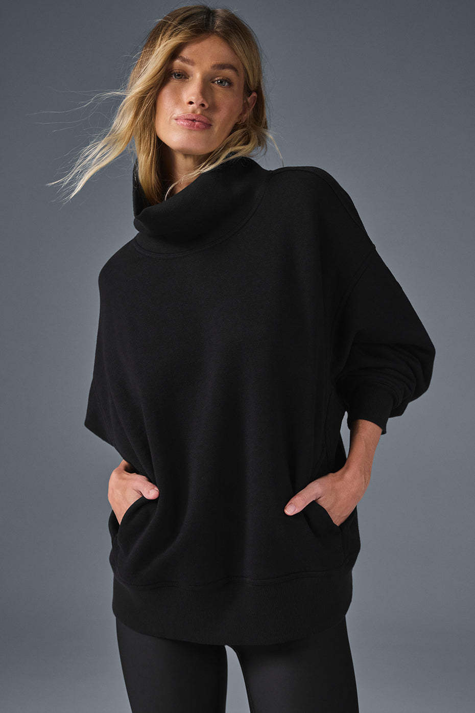 Hazy Mock Neck Pullover(Buy 2 Free Shipping)