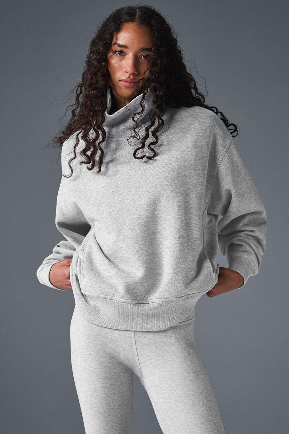 Hazy Mock Neck Pullover(Buy 2 Free Shipping)