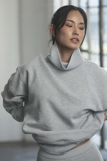 Hazy Mock Neck Pullover(Buy 2 Free Shipping)