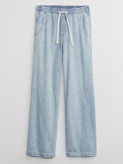 High Rise Seamed Wide-Leg Pull-On Jeans(BUY 2 FREE SHIPPING)