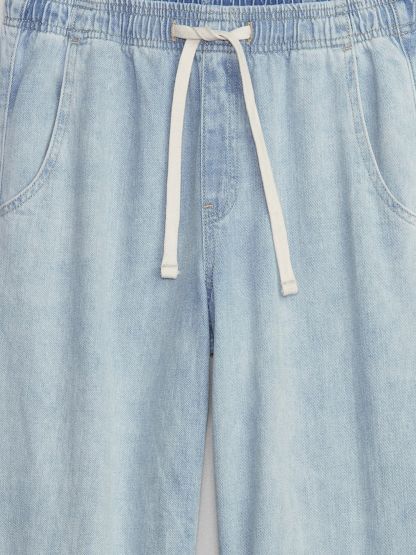 High Rise Seamed Wide-Leg Pull-On Jeans(BUY 2 FREE SHIPPING)