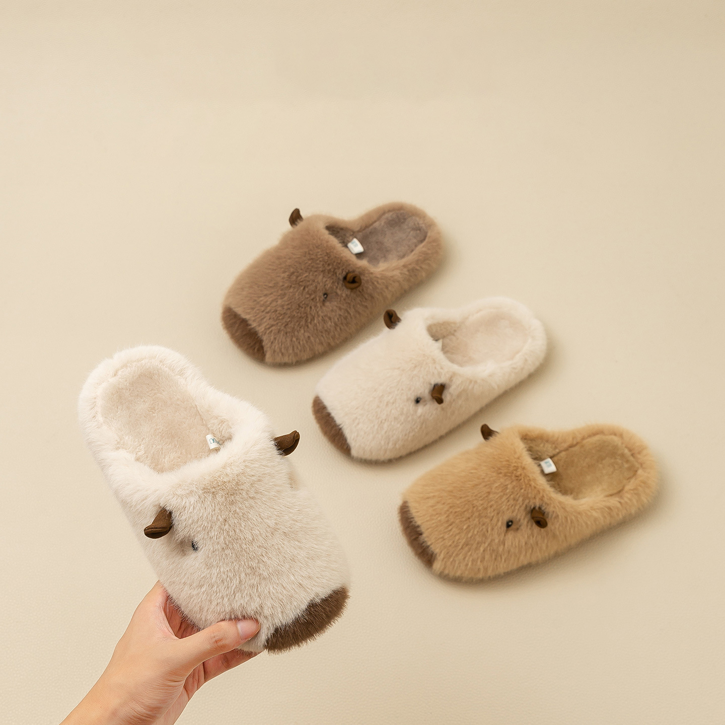 Capybara Plush Cartoon Non-slip Cotton Slippers (Buy 2 Free Shipping)