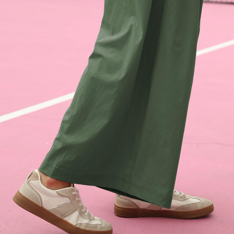 Casual Cropped Wide-Leg Beach Pants