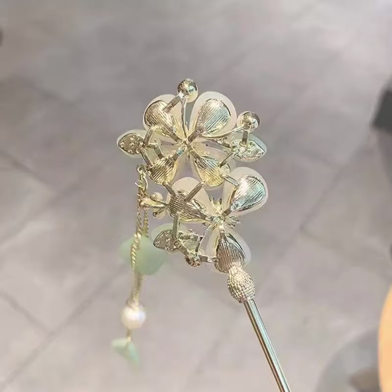 S999 foot silver hairpin