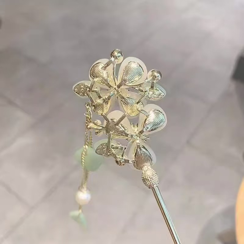 S999 foot silver hairpin