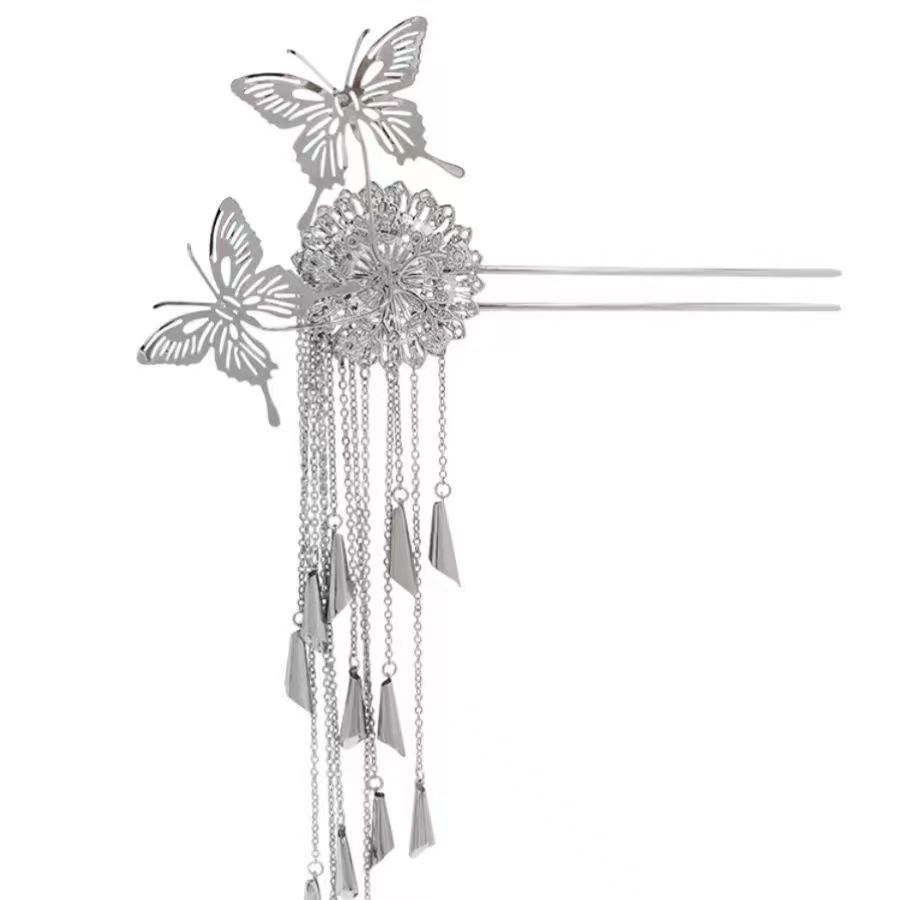 S999 foot silver hairpin