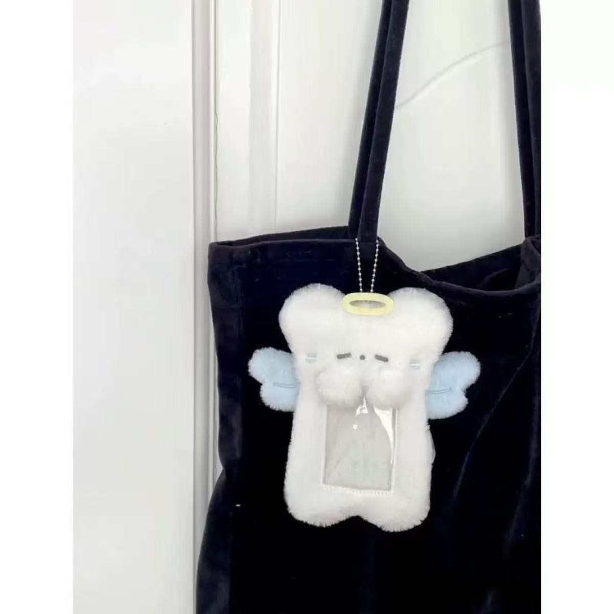 Plush photocard holder white kitty style(3 inch)