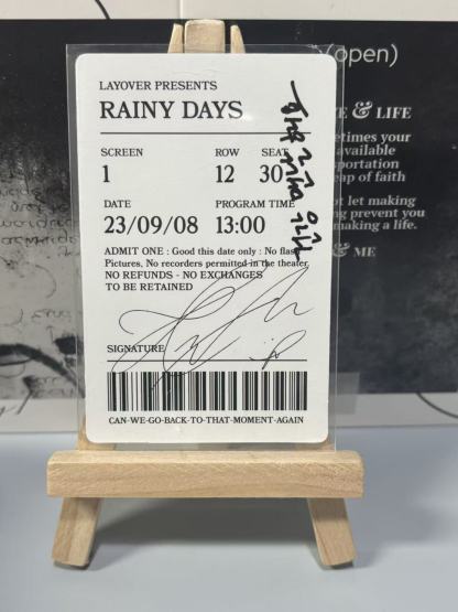 V Solo album offical photocard of 'Layover ' set
