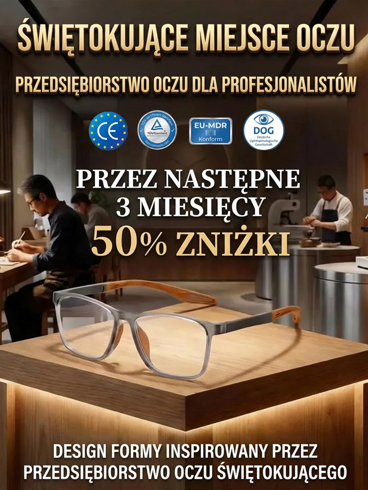 Inteligentne okulary 100-700 dioptrii: Auto-fokus, anty-blue light i ultra-lekkość w jednym! ✨