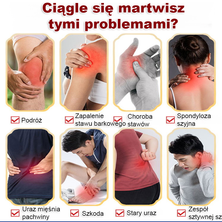 Pięć trujących złotych kości-Dzialanie bezpośrednio dociera do bolesnego ohszaru.