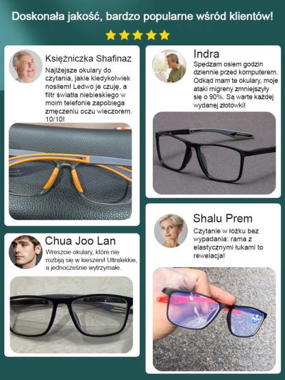 Inteligentne okulary 100-700 dioptrii: Auto-fokus, anty-blue light i ultra-lekkość w jednym! ✨