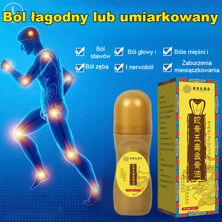 Pięć trujących złotych kości-Dzialanie bezpośrednio dociera do bolesnego ohszaru.