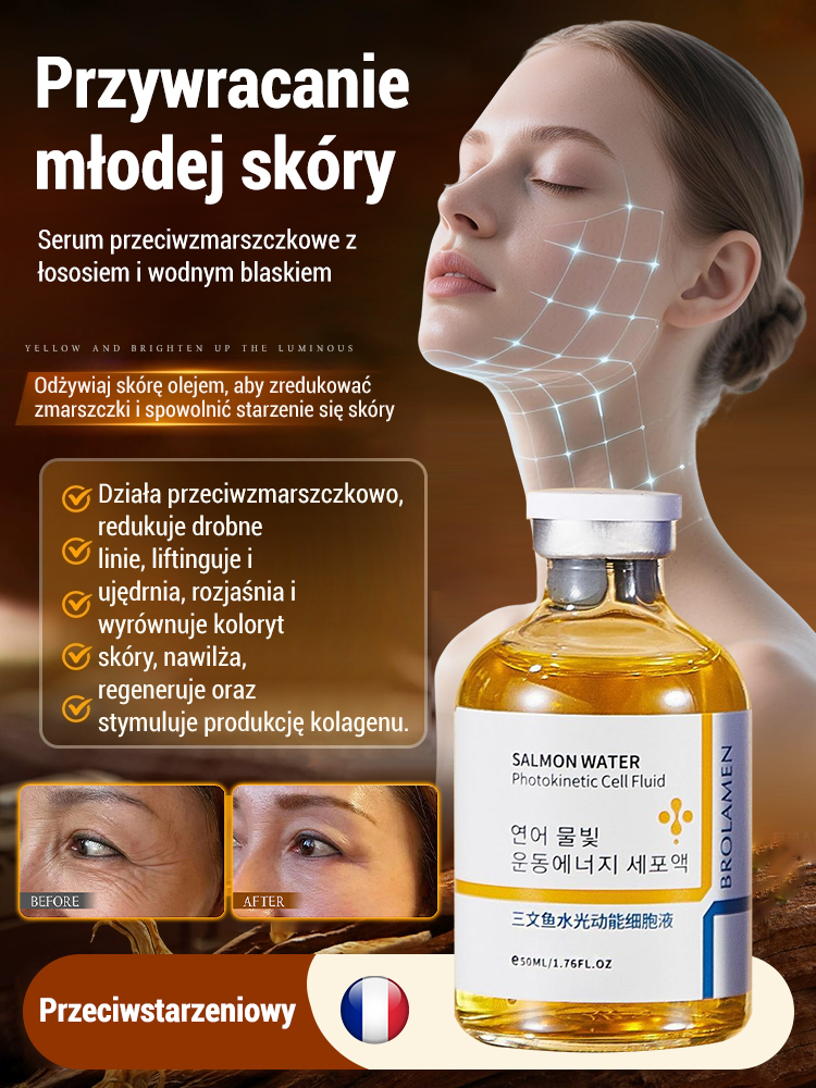 Serum przeciwzmarszczkowe z wodą i łososiem