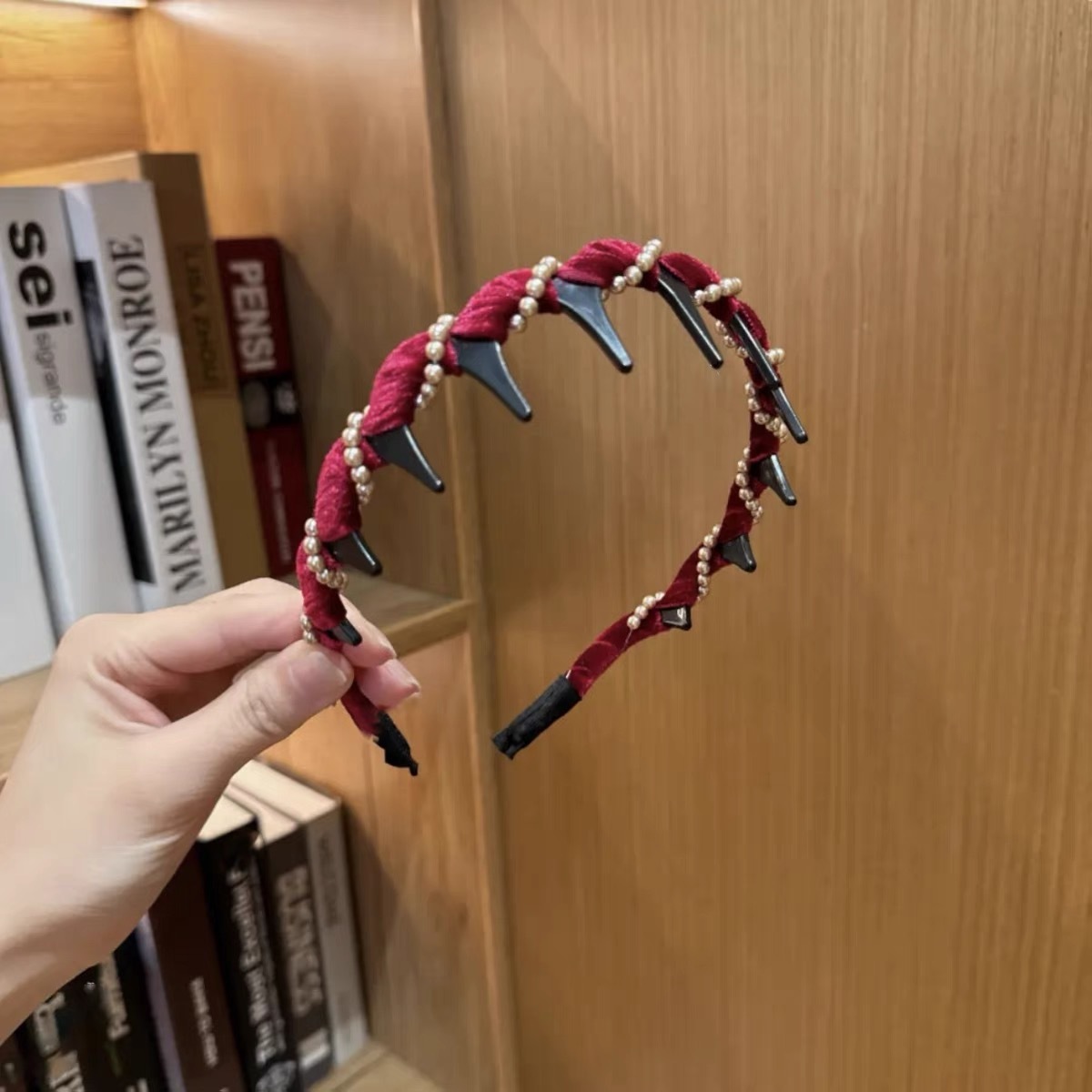 【1 seconde haut sommet du crâne】Serre-tête ondulé avec strass étincelants