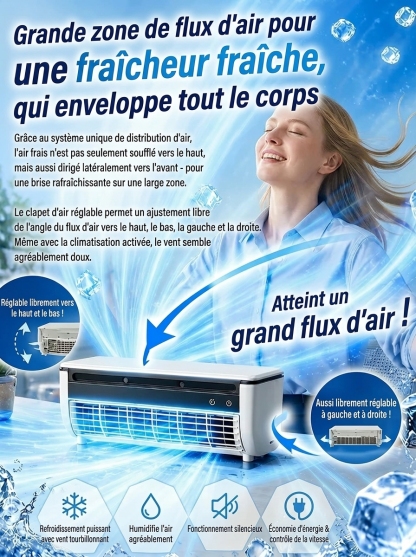 Climatiseur écoénergétique flambant neuf🥵 Dites adieu aux factures d'électricité exorbitantes et à la chaleur étouffante ! 💸