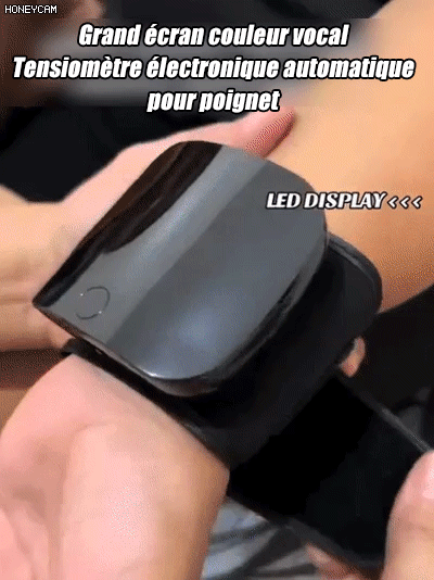 Tensiomètre intelligent au poignet avec une précision de 99,9 %.