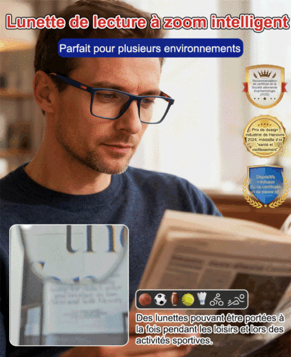 【✨️Réglage intelligent -7,00D à +7,00D】De près, de loin, sur écran. Une seule paire suffit.