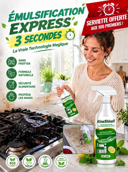 [Élimination des salissures en 3 secondes] Nettoyant ultra-puissant contre les taches de graisse