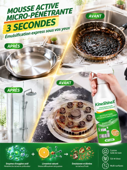 [Élimination des salissures en 3 secondes] Nettoyant ultra-puissant contre les taches de graisse