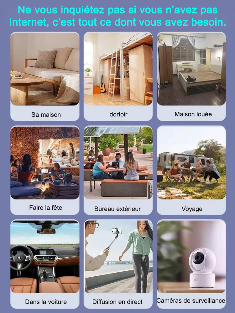 WiFi 5G portable - 3000GB illimité! Rapide partout. 2ème appareil à moitié prix!