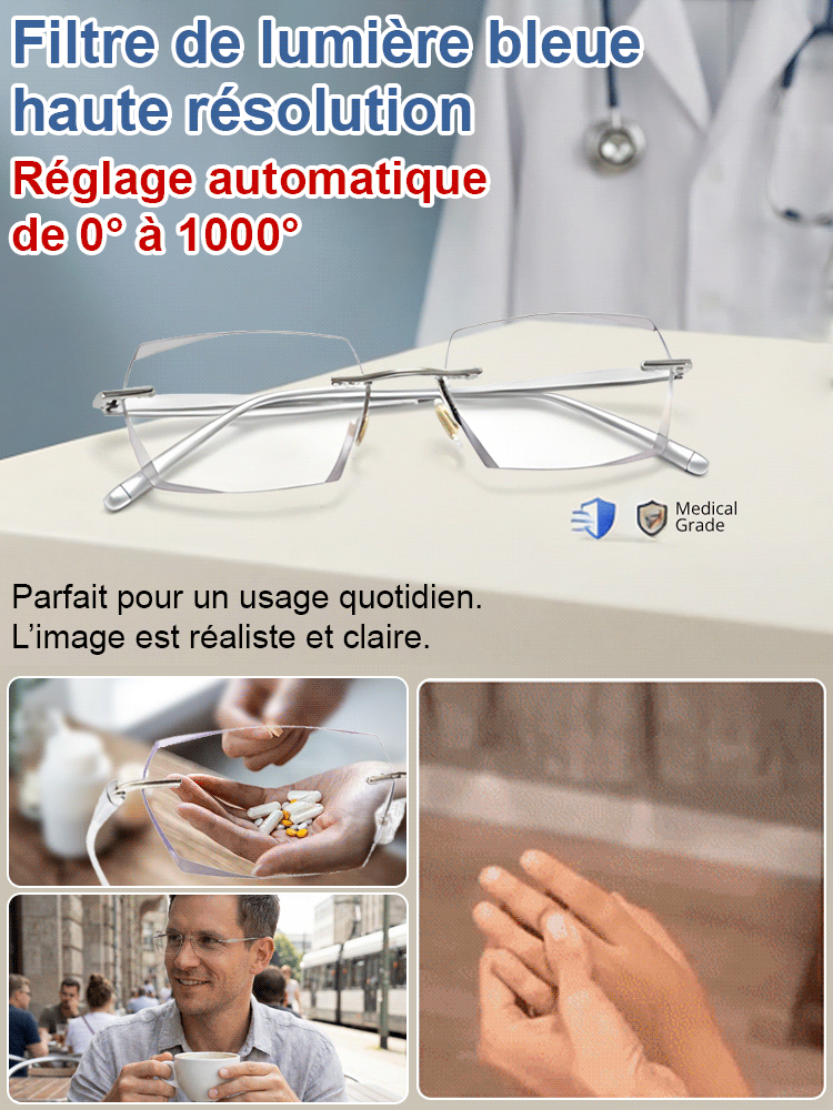 🔥 OFFRE SPÉCIALE : 1 ACHETÉE = 1 OFFERTE | Lunettes Intelligentes (Dioptries +1,00 à +10,00)